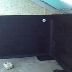 Pond having Fibreglass applied in black